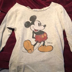 Off the should Mickey Mouse sweatshirt